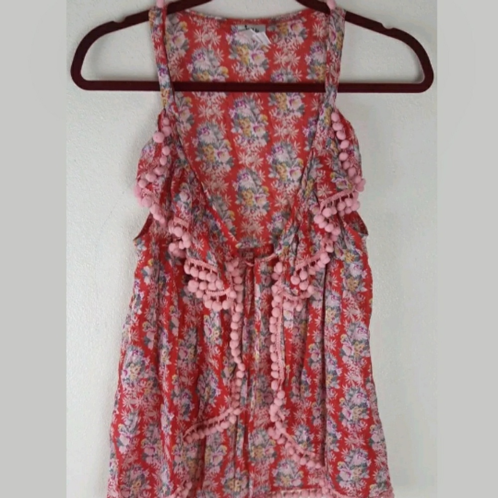 Ivy jane xs pom pom trim top